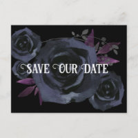 Gothique Black Rose Photo Enregistrer notre date C