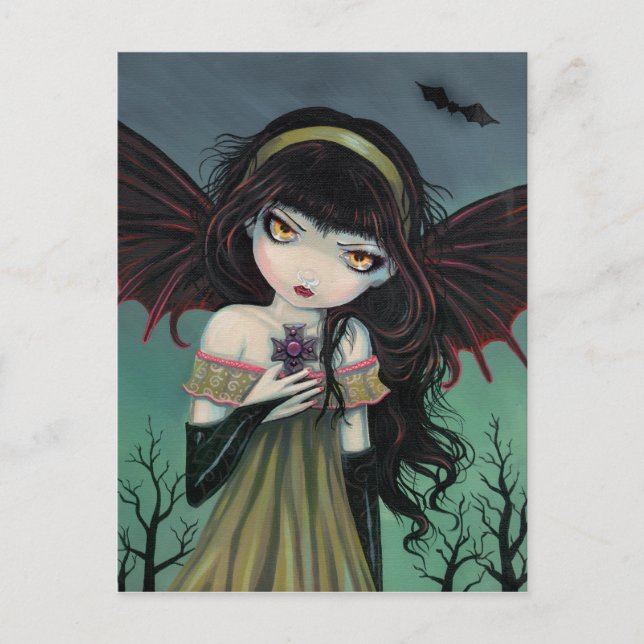 Carte postale gothique de vampire errant (Devant)