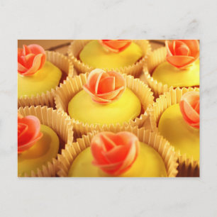 Carte Postale Gourmet Pistachio Cupcakes avec Rose