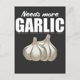 Carte Postale Gousses d'ail Cuisine drôle Humour alimentaire