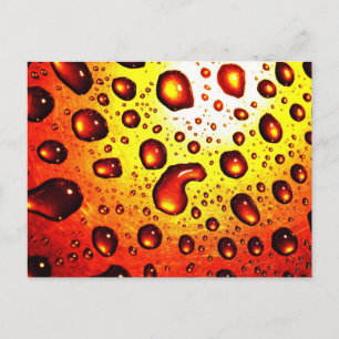 Carte Postale Gouttes de pluie rouge