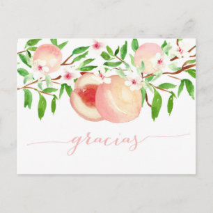 Carte Postale Gracias merci note pour les mélocotones baby showe
