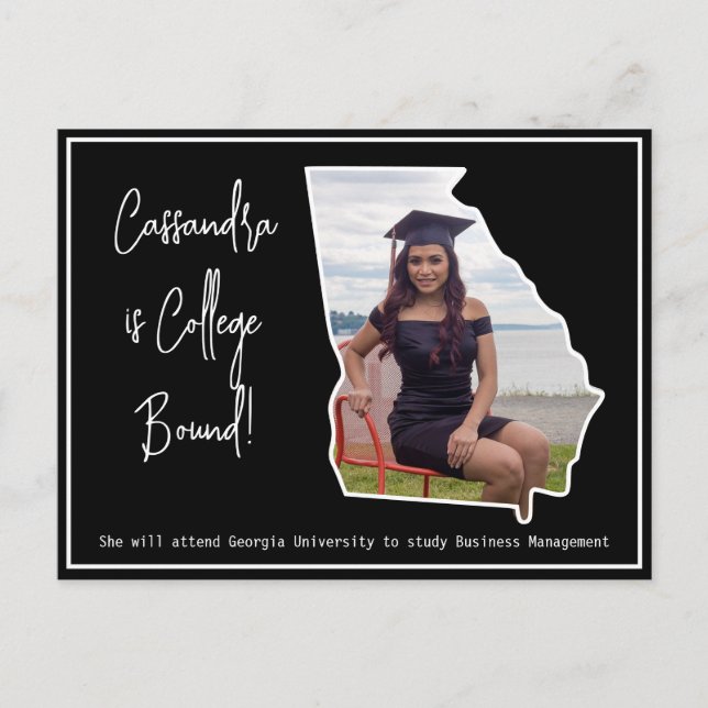 Carte Postale Graduate College Bound Georgia (Devant)