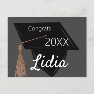 Carte Postale Graduation College Lycée Casquette Gown