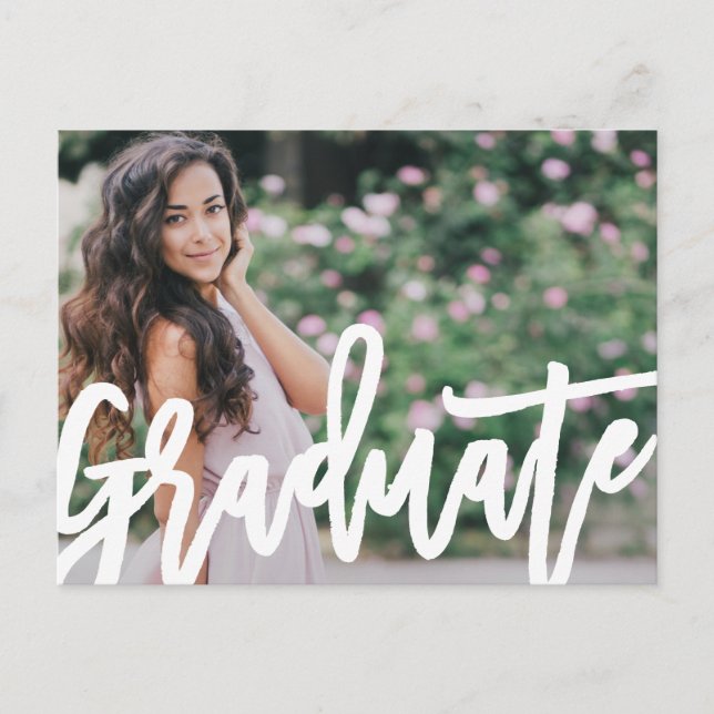 Carte Postale Graduation de script moderne (Devant)