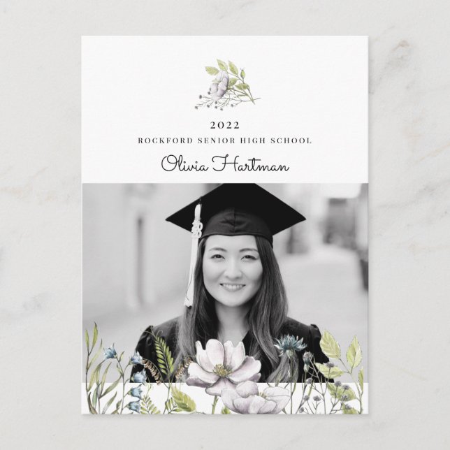 Carte Postale Graduation Fleur sauvage 2022 (Devant)