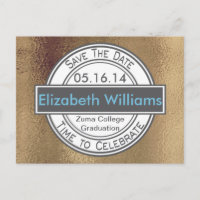 Graduation Gold Shimmer Enregistrer La Date
