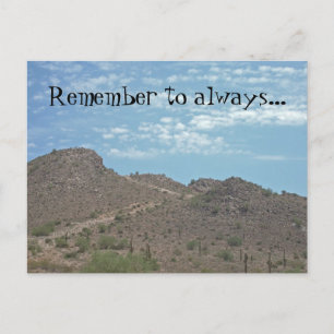 Carte Postale Graduation Suivez votre propre chemin Desert Rando
