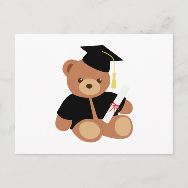 Carte Postale Graduation Teddy Bear (Devant)