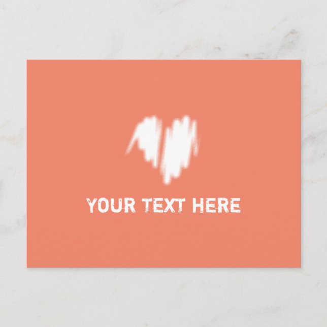 Carte Postale Graffiti blanc modéré Sprayed Heart Image (Devant)