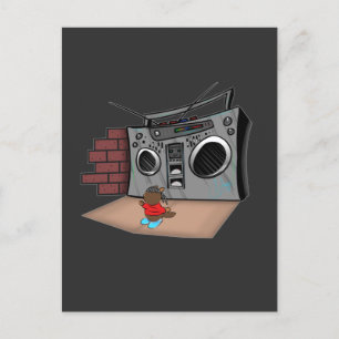 Carte Postale Graffiti Boom Box Break Dance Cartoon