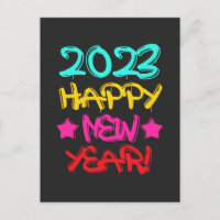 Graffiti coloré Bonne année 2023 dans Retro