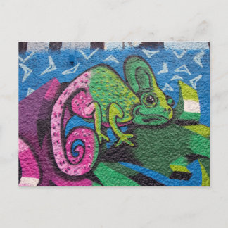 Carte Postale Graffiti coloré Chameleon