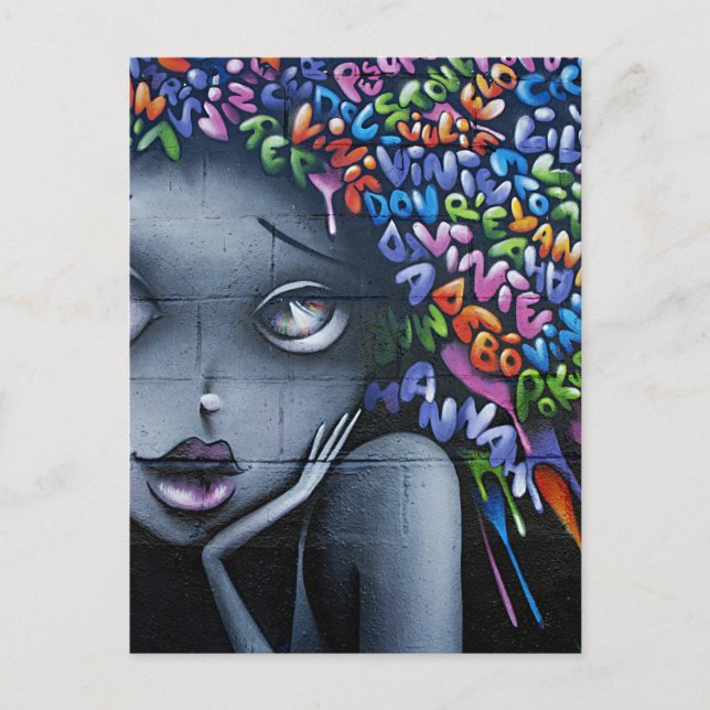 Carte Postale Graffiti de fée mignon (Devant)