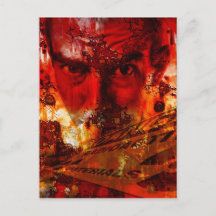 Graffiti de visage rouge