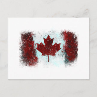 Carte Postale Graffiti du drapeau canadien