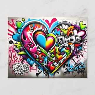 Carte Postale Graffiti Hearts # 6