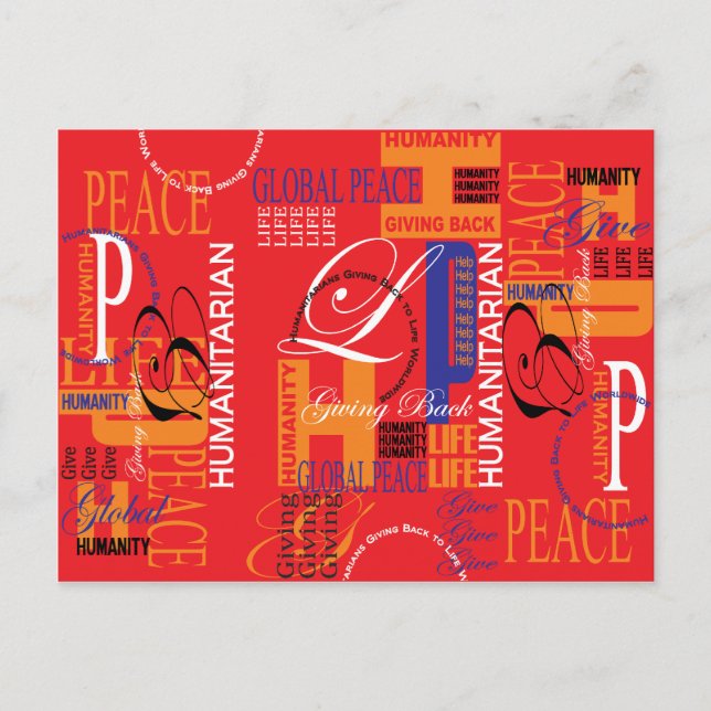 Carte postale Graffiti humanitaire (Devant)