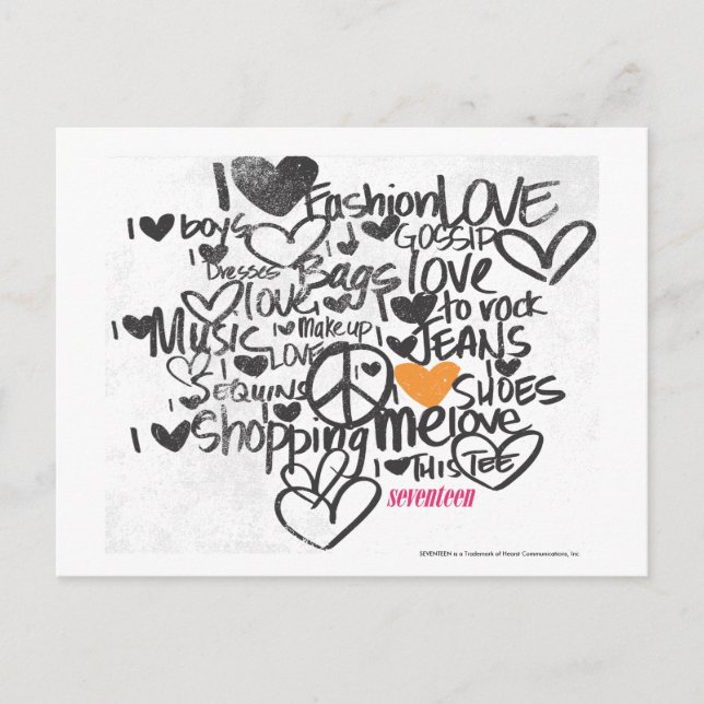 Carte Postale Graffiti Orange (Devant)