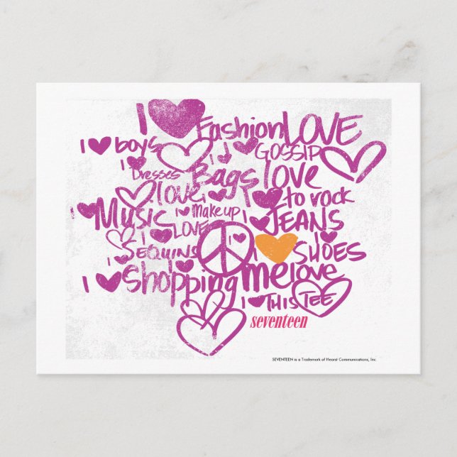 Carte Postale Graffiti orange/violet (Devant)