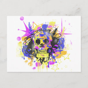 Carte Postale Graffiti Skull