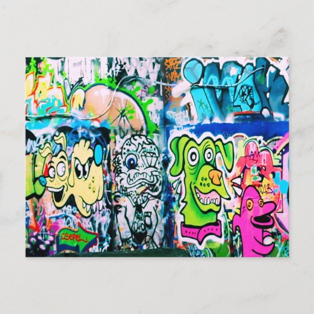 Carte postale Graffiti Southbank London (Devant)