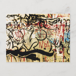 Carte Postale Graffiti sur un mur