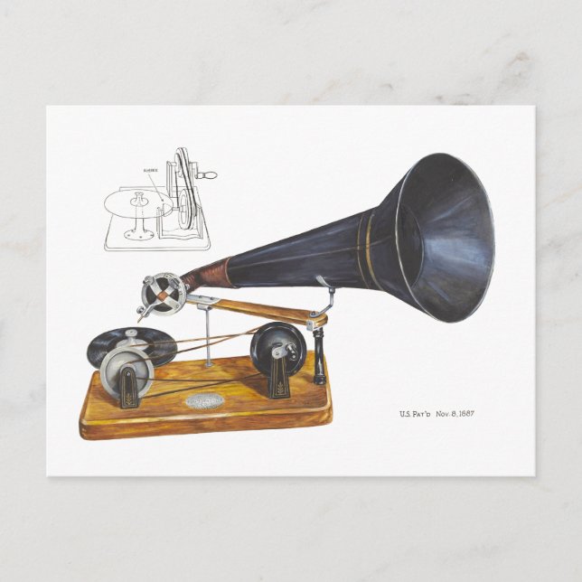 Carte Postale Gramophone antique (Devant)
