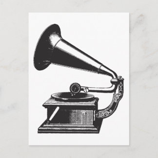 Carte Postale Gramophone vintage