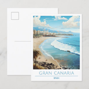 Carte Postale Gran Canaria Espagne Vintage voyage