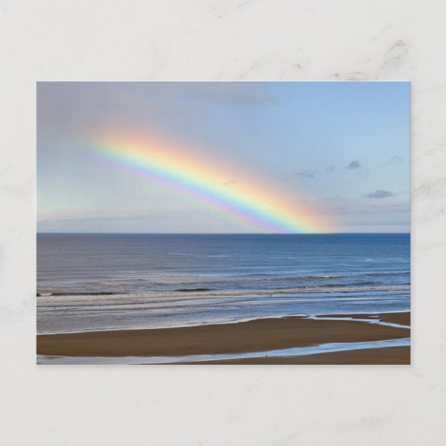 Carte Postale Grand arc-en-ciel sur l'océan Pacifique à (Devant)