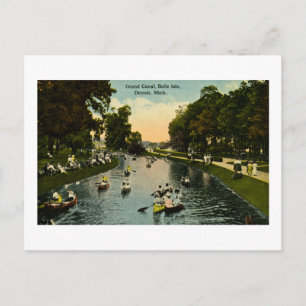 Carte Postale Grand Canal Belle Isle, Detroit, Michigan