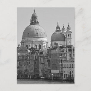 Carte Postale Grand Canal noir et blanc Venise Italie Voyage