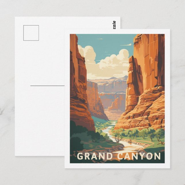 Carte Postale Grand Canyon Arizona USA Fameux Travel Place (Devant / Derrière)