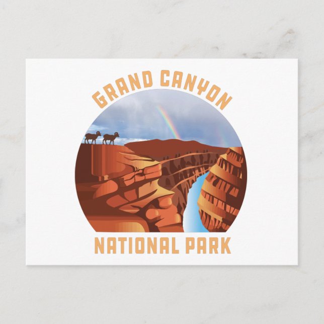 Carte Postale Grand Canyon National Park rétro North rim Arizona (Devant)