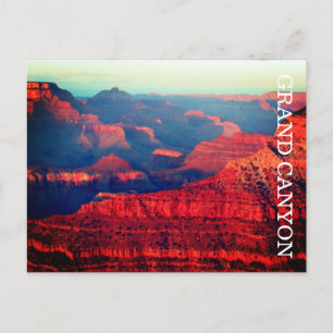 Carte Postale grand canyon rouge coucher de soleil