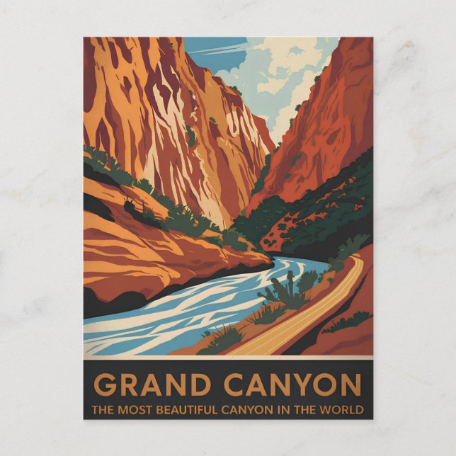 Carte Postale Grand Canyon vintage (Devant)