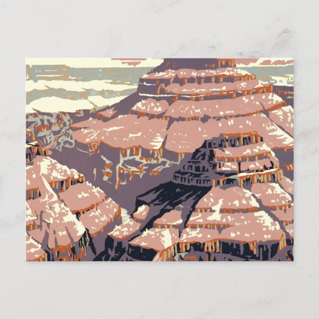 Carte Postale Grand Canyon Western Graphic Art American (Devant)