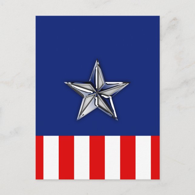 Carte Postale Grand Chrome comme l'étoile d'argent sur les coule (Devant)