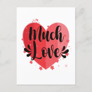 Carte Postale Grand Coeur beaucoup d'amour