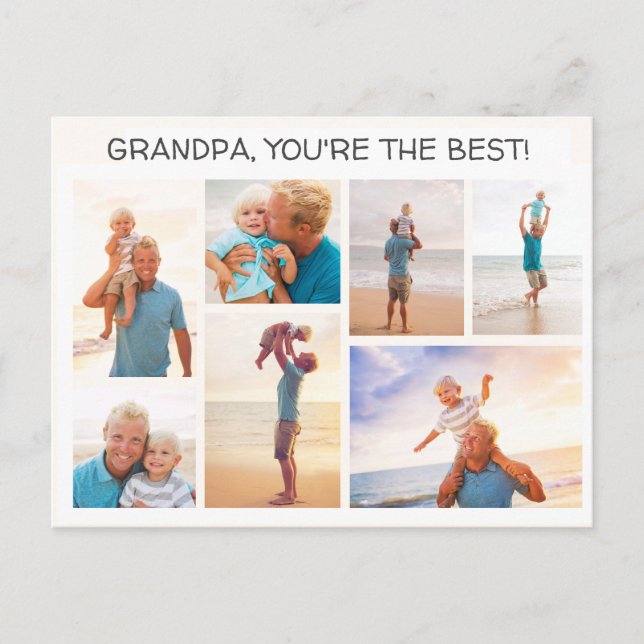 Carte Postale Grand-enfant Grand-père Vous êtes le meilleur 7 ph (Devant)