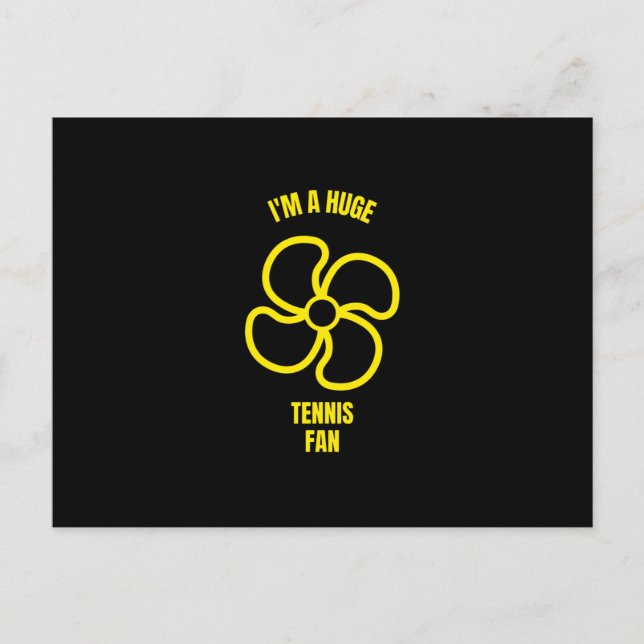 Carte Postale Grand fan de tennis drôle de sport (Devant)