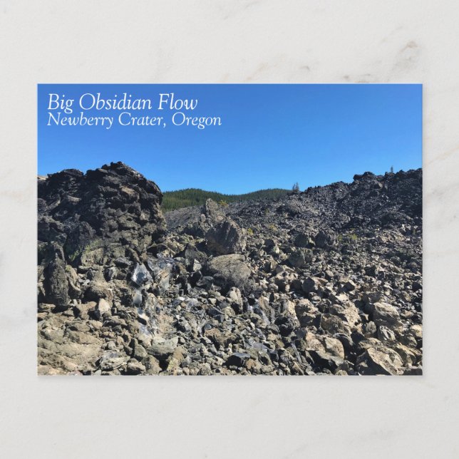 Carte Postale Grand flux obsidien, Oregon (Devant)