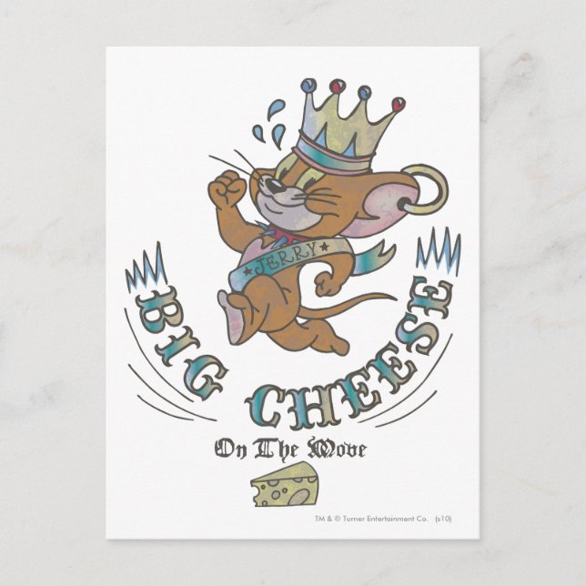 Carte Postale Grand Fromage Jerry Sur La Lune 2 (Devant)