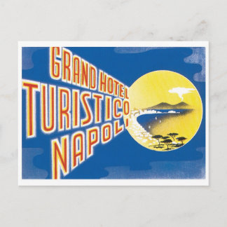 Carte Postale Grand Hotel Turistico Napoli Italie Europe Vintage