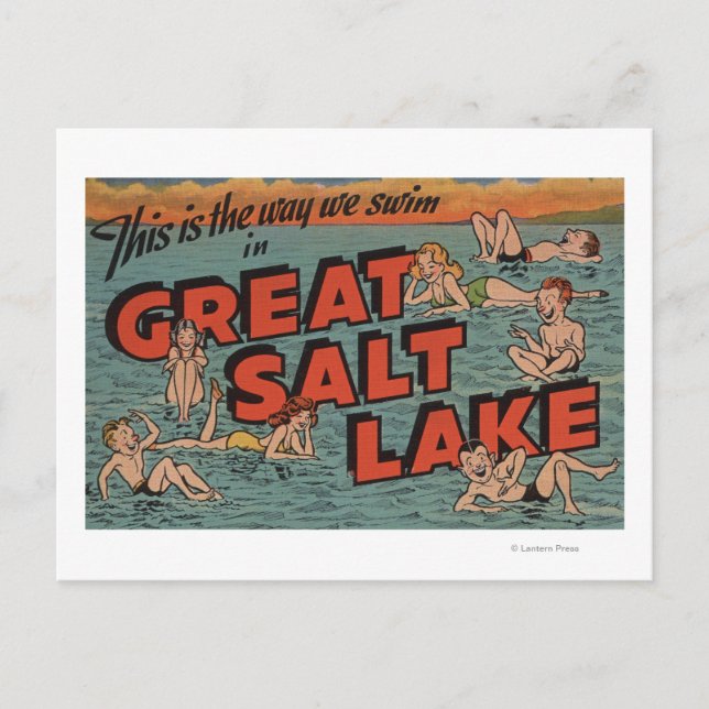 Carte Postale Grand lac de sel, UtahLa façon dont nous nageons U (Devant)