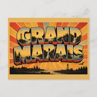 Carte Postale Grand Marais Minnesota Phare du lac Supérieur