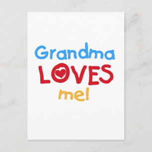 Carte Postale Grand-mère m'aime T-shirts et cadeaux