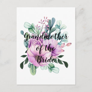 Carte Postale Grand-mère personnalisée de la mariée BUDGET