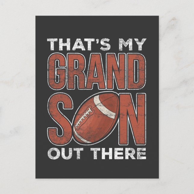 Carte Postale Grand-Parents Football Joueur Grandson (Devant)